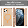 For iPhone 11 Pro MagSafe Frosted Translucent TPU + PC Full Coverage Phone Case(Orange)