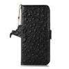 For Asus Zenfone 10 / Zenfone 9 Ostrich Pattern Genuine Leather RFID Phone Case(Black)