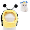 Bee Cat Hat, Soft Velvet, Size L (37-45cm), Cats & Small Dogs