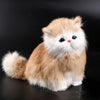 Simulation Animal Model Simulation Plush Cat Toy Will Be Called Cat(Brown Yellow)