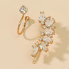 DZ-510 Simple Small Drilling Lug Clip Geometric Zircon Earrings