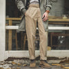 S2007085 Men Retro Straight Casual Trousers Overalls, Size: S(Khaki)