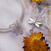 S925 Sterling Silver Dragonfly Water Drop Tassel DIY Beads(BSC989)