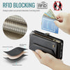 For Samsung Galaxy S25+ 5G CaseMe C36 Card Slots Zipper Wallet RFID Anti-theft Leather Phone Case(Black)