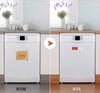 Dishwasher Magnet Clean Dirty Sign Double-Sided Refrigerator Magnet(Silver White Coffee Horizontal Wood Grain)