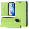 For Samsung Galaxy S20+ RC01 Dual-Folded Magnetic Suction RFID Leather Phone Case(Grass Green)