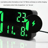 6625D LED Digital Alarm Clock Luminous Desktop Timer Temperature Display Alarm Clock( Black Shell Green Light)