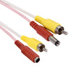 15m White CCTV Power & Video Cable (Male to Female)