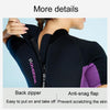 DIVE & SAIL 1.5mm Warm One-Piece Short Sleeve Wetsuit Outdoor Surfing Coldproof Snorkeling Suit, Size: L(Female Purple)