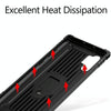 For Galaxy Note 10+ Carbon Fiber Protective Case with 360 Degree Rotating Ring Holder(Black)