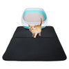 Waterproof Cat Litter Mat - Double Layer EVA, Non-Slip (Black)