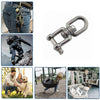 M10 OX Type  304 Stainless Steel 360 Degree Rotating 8-Shaped Chain Snap Ring Connecting Hook Swivel