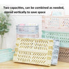 Folding Stackable Storage Basket Plastic Hollow Home Office Organizer Container Small Green
