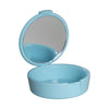 3 PCS Invisible Braces Box Orthodontic Retainer Box With Mirror(Sky Blue)
