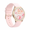 AK53 IP67 BT5.2 1.32inch Smart Watch Support Voice Call / Health Monitoring, Style:Silicone Strap(Gold)