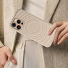 For iPhone 15 Pro Wave Texture Liquid Silicone Titanium MagSafe Phone Case(Grey)