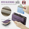 For Samsung Galaxy S25+ 5G CaseMe C36 Card Slots Zipper Wallet RFID Anti-theft Leather Phone Case(Purple)