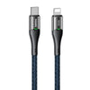 REMAX RC-C116 1.2m 30W Type-C to 8 Pin Smart Power-off Fast Charging Data Cable(Dark Blue)