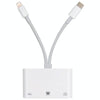 NK-107 Pro 3 in 1 USB-C / Type-C + 8 Pin Male to USB + RJ45 + 8 Pin Charging Female Interface Adapter
