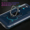 For OnePlus Nord Carbon Fiber Protective Case with 360 Degree Rotating Ring Holder(Blue)