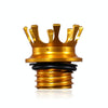 Motorcycle CNC Aluminum Alloy Crown Fuel Tank Cap Suitable For Harley 883 / XL / 1200 / 48 / 72(Golden)