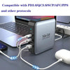 GAN 140W PD65W / PD20W / QC3.0 USB Five Port Laptop Adapter, Plug:EU Plug