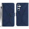 For Samsung Galaxy A26 5G Stitching Embossed Leather Phone Case(Blue)
