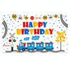 150x100cm Train Cartoon Children Birthday Background Cloth Faber Decoration