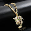 N2106-17 Leopard Exaggerated Hip Hop Style Necklace Collarbone Chains