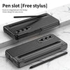 For Samsung Galaxy Z Fold3 5G Integrated PC + PU Phone Case with Pen / Pen Box(Black)