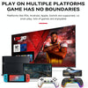For PS4 Dazzle Color Light Wireless Bluetooth Grip(Black)