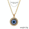 Angel Eyes Pendant Layered Necklace, Model: N2106-10 Round Hot Diamond Eyes