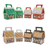10pcs Christmas Candy Boxes Kraft Paper Christmas House Handbag Candy Boxes, Style: Large White Edge