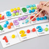 Children Number and Color Matching Clip Beads Enlightenment Teaching Kids Puzzle Early Education Toys