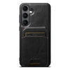 For Samsung Galaxy S25+ 5G Suteni H15  Oil Eax Leather Detachable Wallet Back Phone Case(Black)
