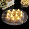 12 PCS  Waterproof Candles SPA Shower Water Decorative Candle Lights LED Floating Candles(Warm White Light)