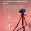 Fotopro S3 4-Section Folding Aluminum Legs Tripod PTZ Stand for SLR / Micro-SLR / Digital Cameras(Orange)