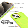 For iPhone 14 Shockproof MagSafe Armor PC Hybrid TPU Phone Case(Fluorescent Green+Gray)