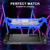 For Steam Deck Shockproof Game Console Case with Holder & Shoulder Strap(Blue+Transparent)