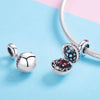 S925 Sterling Silver Love Surprise Pendant DIY Bracelet Necklace Accessories(Red)