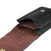 Lambskin Texture Men Phone Universal Double Lattice Waist Bag Leather Case, Size:S(Black)