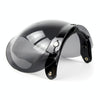 Soman Motorcycle Bubble Visor Open Face Helmet Visor Helmet Windshield Shield with Transparent Frame(Yellow)