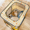 Foldable Pet Playpen, M (Yellow) - Cat & Small Dog House, Whelping Box