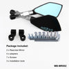 Modified Motorcycle Aluminium Alloy Rhombus Reflective Light Side Rearview Mirror (White)