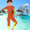 DIVE & SAIL M150501K Children Warm Swimsuit 2.5mm One-piece Wetsuit Long-sleeved Cold-proof Snorkeling Surfing Anti-jellyfish Suit, Size: XL(Orange)