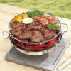 RG_011 Outdoor Round Folding Stainless Steel Barbecue Grill, Size: 22 x 14cm