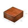 6 Slots Willow Watch Storage Box Jewelry Collection Display Box With Lock(Square)