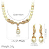 3 in 1 Bridal Accessories Lady Classic Fashion Bead Earring Necklace Jewelry Set