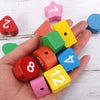 3 PCS Number Clock Children Building Block Toy Early Education Puzzle Shape Matching Puzzle(Penguin Clock)