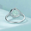 S925 Sterling Silver Platinum Plated Clear Dreamy Ice Zircon Ring(No.8)